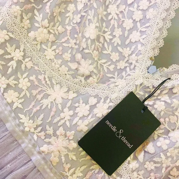 Needle & Thread Dress Pale Blue Bouquet Bodice Ankle Gown Tulle Plus Size US14 - Picture 6 of 6